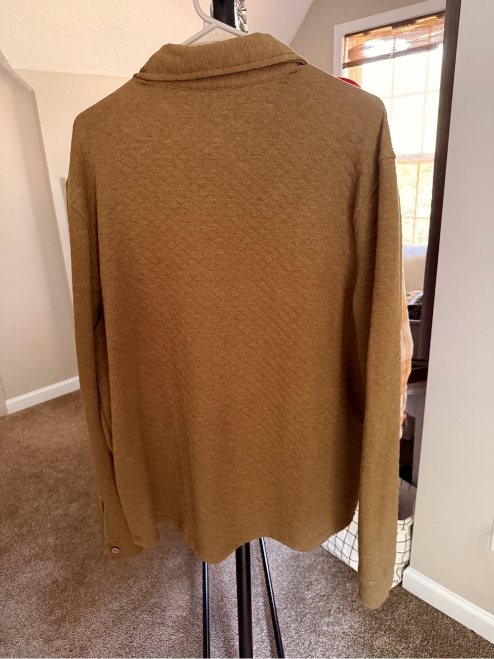 Goodfellow & Co Quilted Shirt Jacket in Camel Brown - Picture 2 of 4
